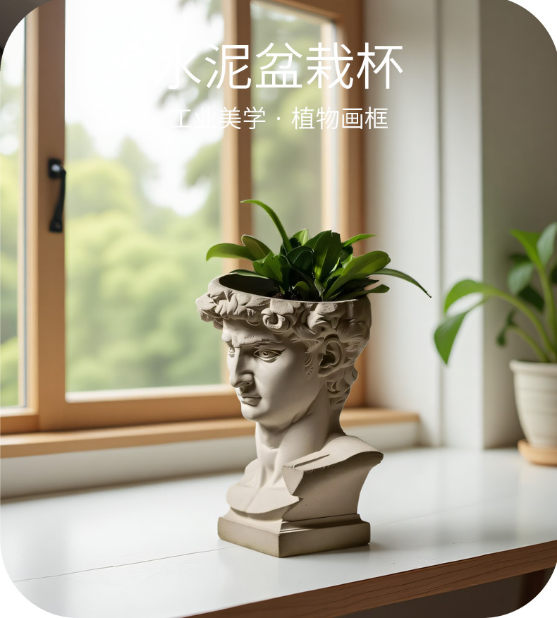 David Head Silicone Planter Mo - Succulent Set ulasan dan harga