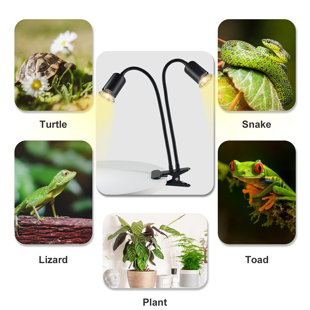 Reptile Heat Lamp Rotating Dou - Snake Plant ulasan dan harga