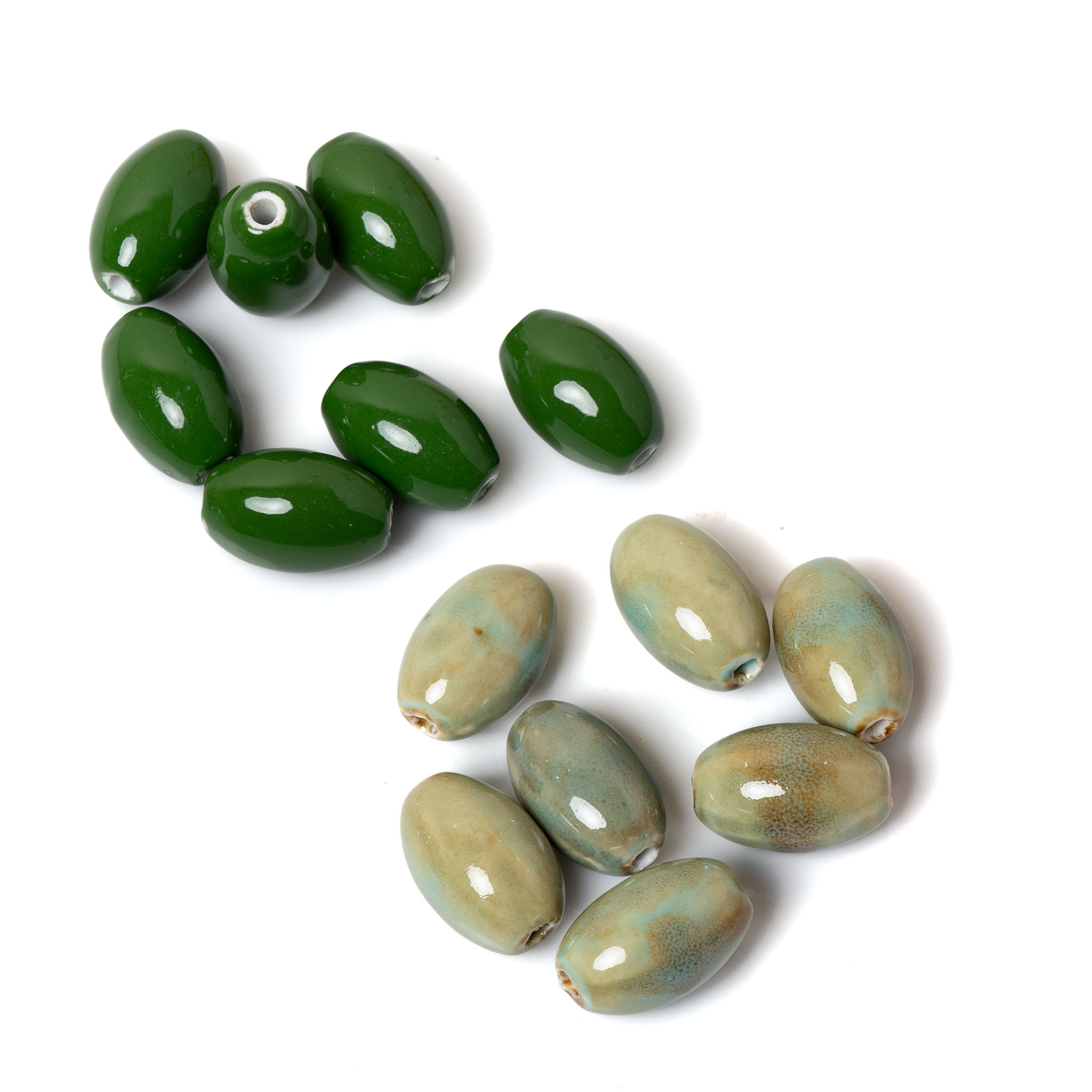 Green Earth Tone Ceramic Beads - Snake Plant Ceramic ulasan dan harga