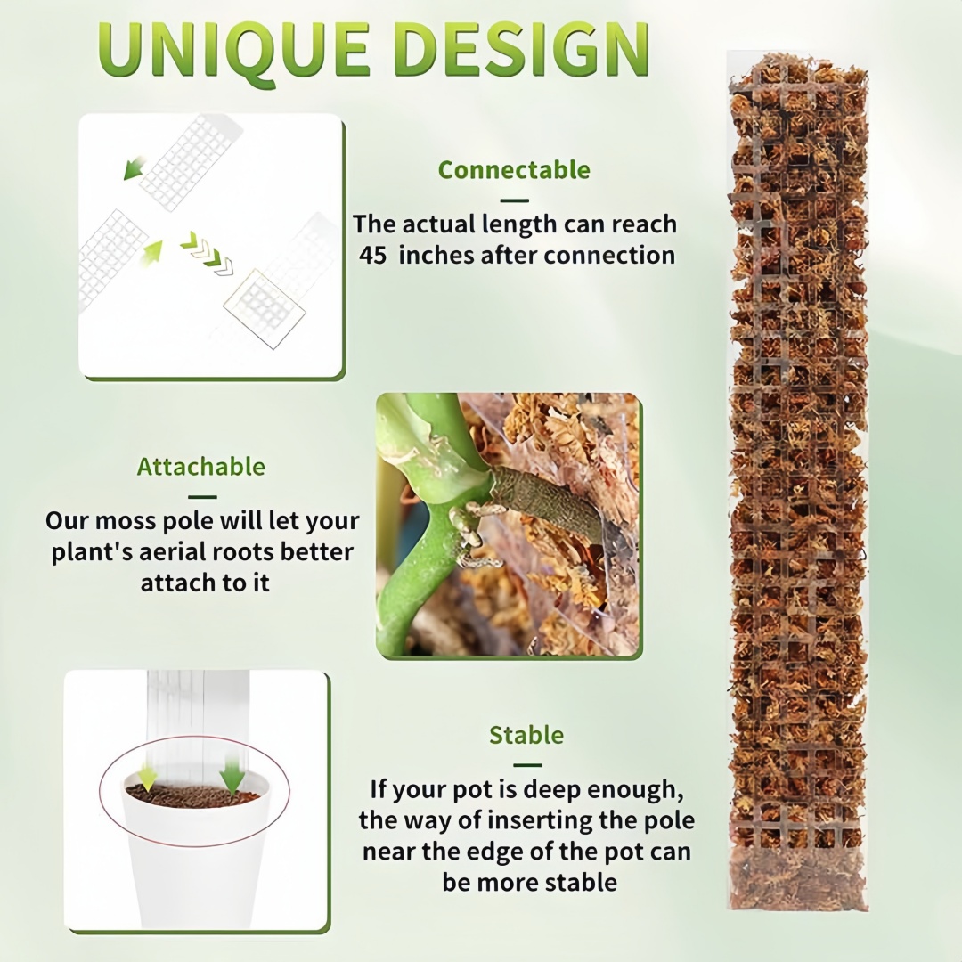 Moss Pole Plastic Plant Stand  - Plant Support Stake ulasan dan harga