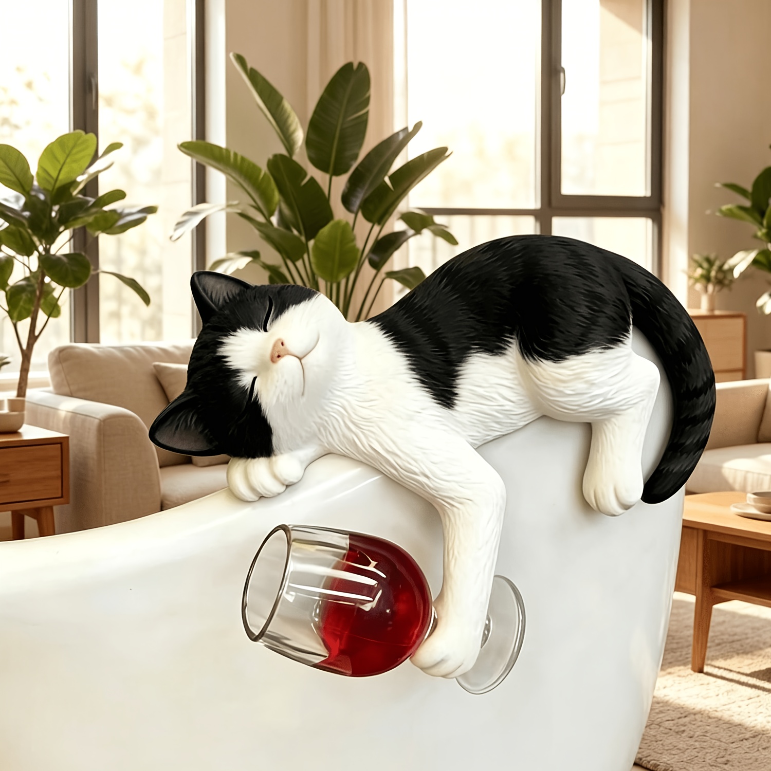 Funny Drunk Tired Tuxedo Cat F - Pothos ulasan dan harga