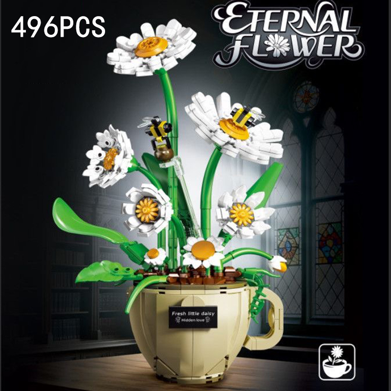MOC Coffee Cup Flower Building - Terracotta Pot ulasan dan harga