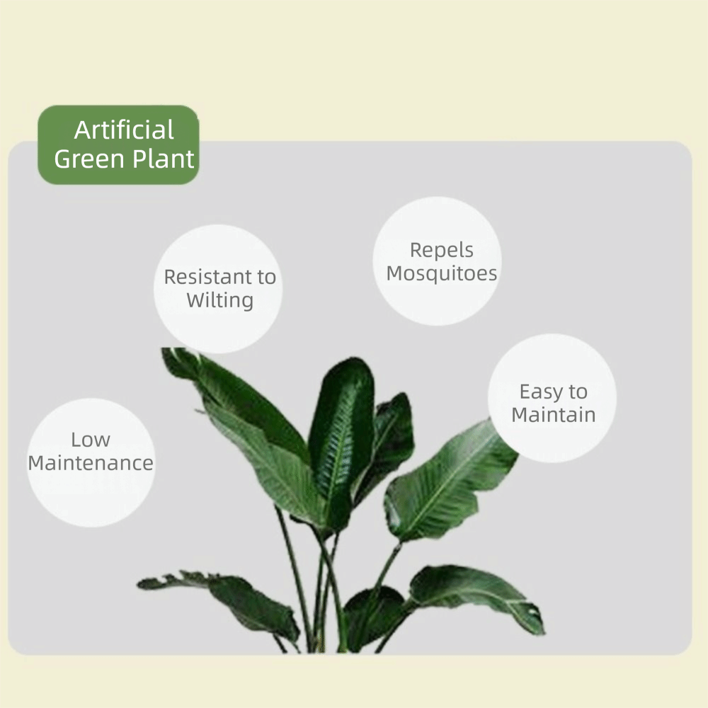 Green Plastic Artificial Ficus - Snake Plant ulasan dan harga