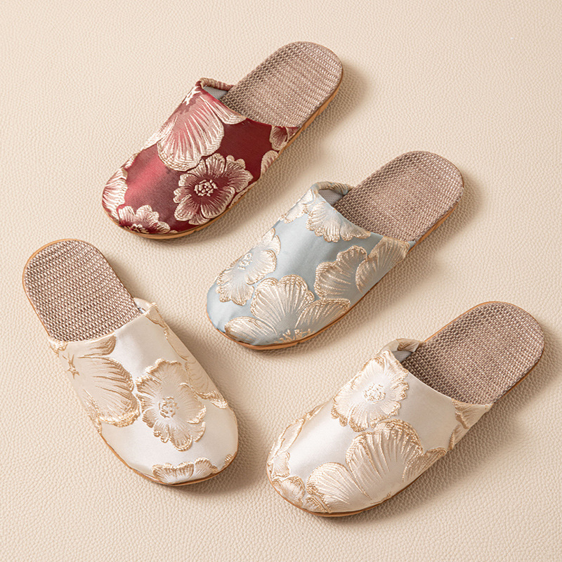 Silk Mule Slippers Women Home  - Indoor Plants ulasan dan harga