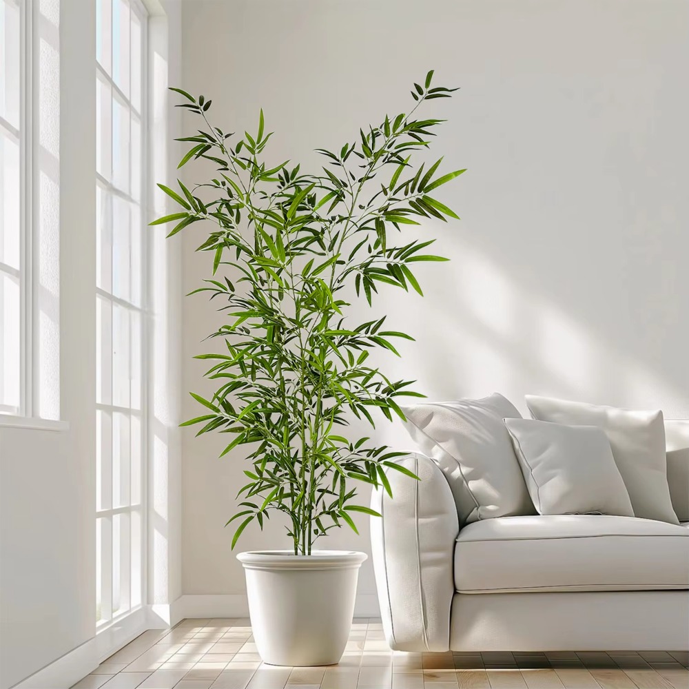 Artificial Green Bamboo PU+PVC - Snake Plant ulasan dan harga