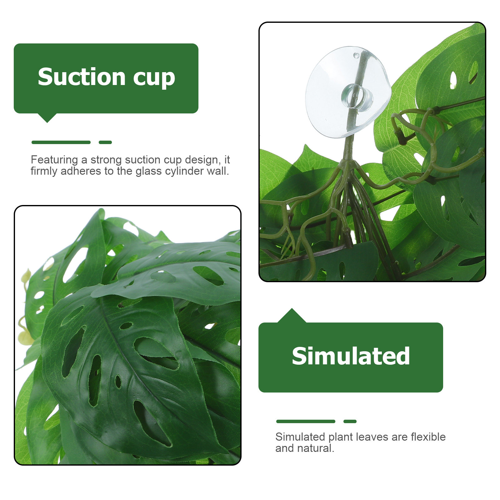 Reptile Habitat Decor Lifelike - Snake Plant ulasan dan harga