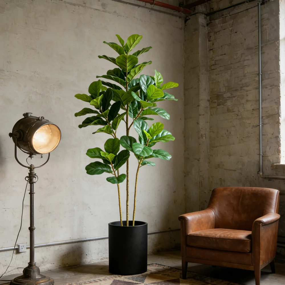 64/122cm Artificial Fiddle Fig - Fiddle Leaf Fig ulasan dan harga