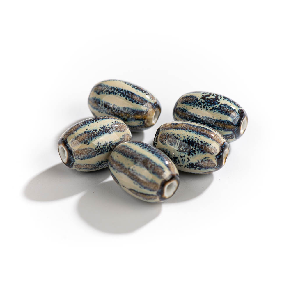 21#5pcs Retro Color Oval Shape - Snake Plant Ceramic ulasan dan harga
