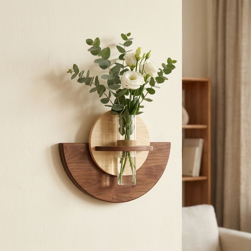 Oval Wood Wall Mount Flower Sh - Plant Support Stake ulasan dan harga