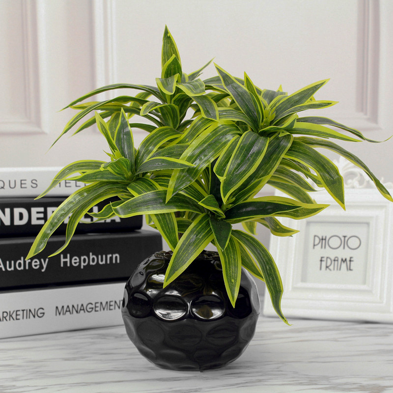 35CM 3 Fork Artificial Desktop - Snake Plant ulasan dan harga